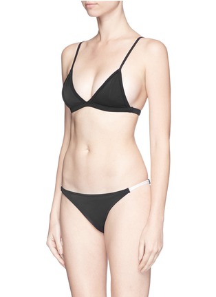 Figure View - Click To Enlarge - SO NOIRE - 'Corsica' triple strap triangle bikini set