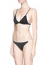 Figure View - Click To Enlarge - SO NOIRE - 'Corsica' triple strap triangle bikini set