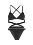Main View - Click To Enlarge - SO NOIRE - 'Paloma' crossover strap triangle bikini set