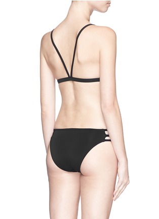 Back View - Click To Enlarge - SO NOIRE - 'St Tropez' harness cutout triangle bikini set