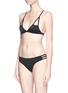 Figure View - Click To Enlarge - SO NOIRE - 'St Tropez' harness cutout triangle bikini set