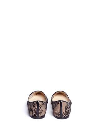 Back View - Click To Enlarge - JIMMY CHOO - 'Alina' floral lace skimmer flats