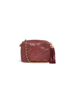 Main View - Click To Enlarge - VINTAGE CHANEL - Small lizard leather crossbody camera bag