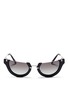 Main View - Click To Enlarge - MIU MIU - 'Wink' rimless cat eye acetate sunglasses