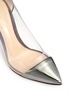 Detail View - Click To Enlarge - GIANVITO ROSSI - 'Plexi' clear PVC leather suede pumps