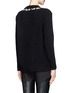Back View - Click To Enlarge - GIVENCHY - Floral embroidery wool-cashmere bouclé sweater