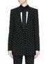 Main View - Click To Enlarge - GIVENCHY - Rubber cross print crepe long tailored jacket