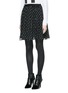 Front View - Click To Enlarge - GIVENCHY - Rubber cross print silk skirt