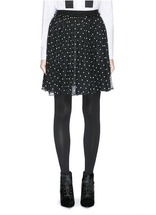 Main View - Click To Enlarge - GIVENCHY - Rubber cross print silk skirt