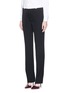 Front View - Click To Enlarge - GIVENCHY - Contrast waistband wool pants
