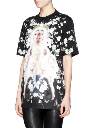 Front View - Click To Enlarge - GIVENCHY - Madonna baby's breath floral print T-shirt