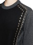 Detail View - Click To Enlarge - GIVENCHY - Lace up front wool-cashmere sweater