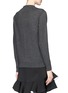 Back View - Click To Enlarge - GIVENCHY - Lace up front wool-cashmere sweater