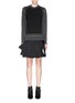 Figure View - Click To Enlarge - GIVENCHY - Lace up front wool-cashmere sweater