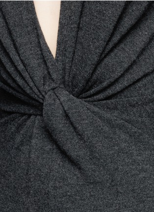 Detail View - Click To Enlarge - GIVENCHY - Drape knot wool-cashmere sweater