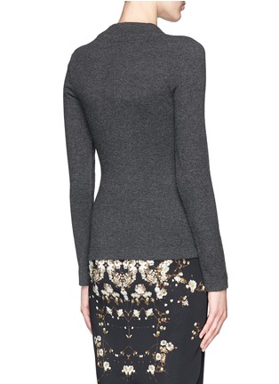 Back View - Click To Enlarge - GIVENCHY - Drape knot wool-cashmere sweater