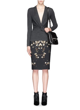 Figure View - Click To Enlarge - GIVENCHY - Drape knot wool-cashmere sweater