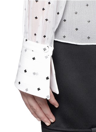 Detail View - Click To Enlarge - GIVENCHY - Rubber cross print silk shirt