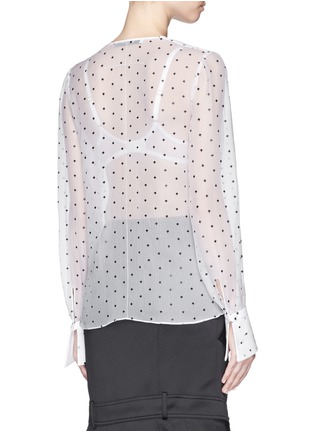 Back View - Click To Enlarge - GIVENCHY - Rubber cross print silk shirt