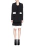 Detail View - Click To Enlarge - GIVENCHY - Ruffle hem stretch wool crepe dress