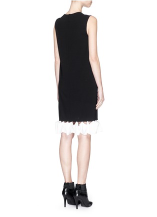 Back View - Click To Enlarge - GIVENCHY - Ruffle hem stretch wool crepe dress