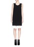Main View - Click To Enlarge - GIVENCHY - Ruffle hem stretch wool crepe dress