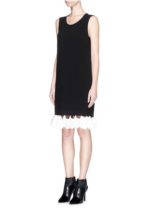 Figure View - Click To Enlarge - GIVENCHY - Ruffle hem stretch wool crepe dress