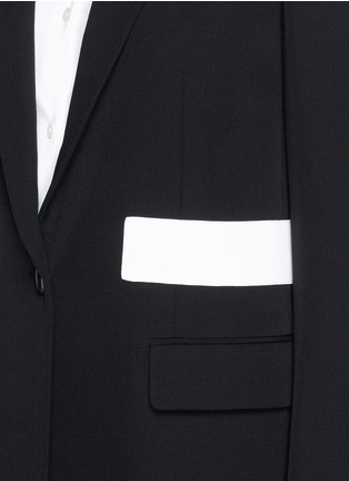 Detail View - Click To Enlarge - GIVENCHY - Contrast stripe wool jacket