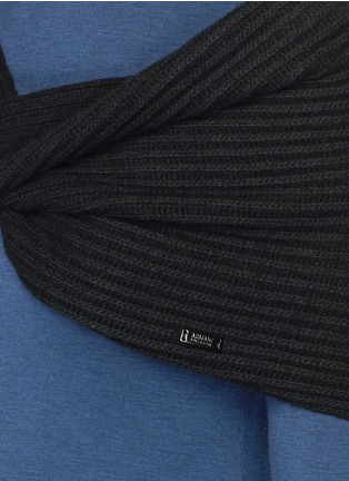 Detail View - Click To Enlarge - ARMANI COLLEZIONI - Wool-cashmere rib knit twist wrap