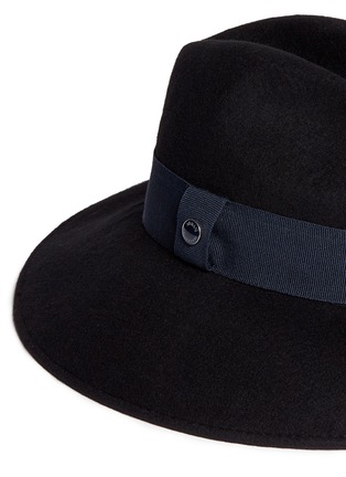 Detail View - Click To Enlarge - ARMANI COLLEZIONI - Felted wool wide brim fedora hat