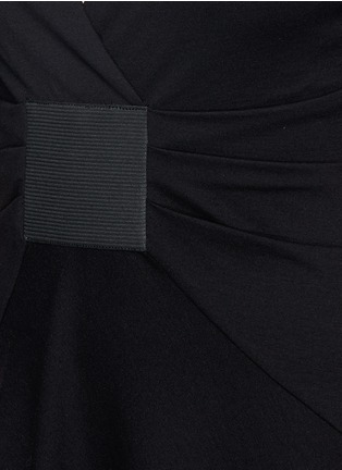 Detail View - Click To Enlarge - ARMANI COLLEZIONI - Pleat waist surplice neckline jersey dress