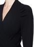 Detail View - Click To Enlarge - ARMANI COLLEZIONI - Surplice neckline stretch crepe dress