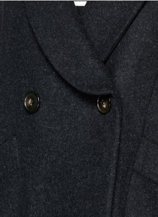 Detail View - Click To Enlarge - ARMANI COLLEZIONI - Double breasted wool-cashmere felt coat