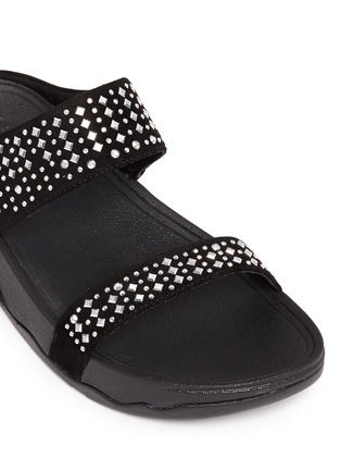 Detail View - Click To Enlarge - FITFLOP - 'Novy' strass suede slide sandals