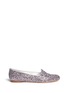Main View - Click To Enlarge - ALEXANDER MCQUEEN - Glitter leather slip-ons