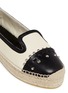 Detail View - Click To Enlarge - ALEXANDER MCQUEEN - Two tone stud nappa leather espadrilles