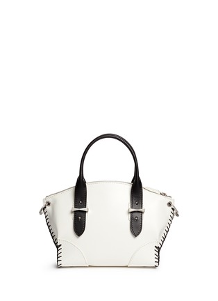 Back View - Click To Enlarge - ALEXANDER MCQUEEN - 'Legend' small blanket stitch leather bag