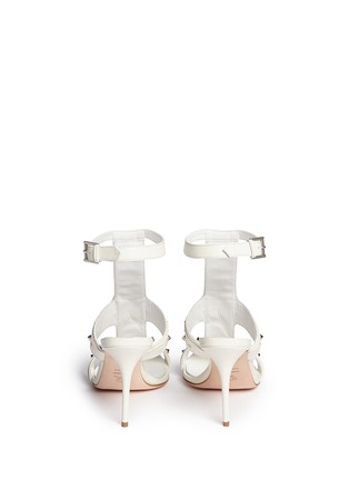Back View - Click To Enlarge - ALEXANDER MCQUEEN - Stud overlay leather sandals