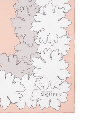 Detail View - Click To Enlarge - ALEXANDER MCQUEEN - 'Bloom skull' silk chiffon scarf