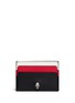 Main View - Click To Enlarge - ALEXANDER MCQUEEN - Skull leather triple tier card case