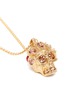 Detail View - Click To Enlarge - ALEXANDER MCQUEEN - Crystal skull flower pendant necklace
