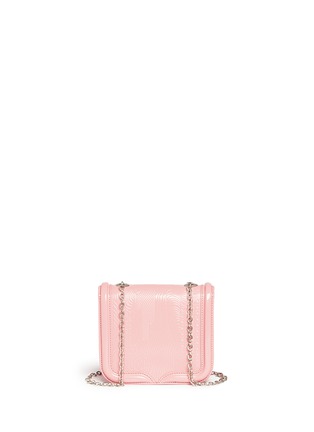 Back View - Click To Enlarge - ALEXANDER MCQUEEN - 'Heroine' mini chain leather crossbody bag