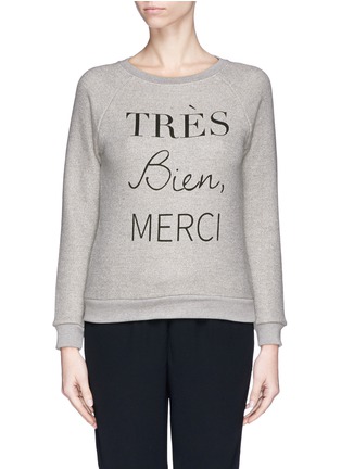 Main View - Click To Enlarge - WHISTLES - 'Très Bien Merci' slogan sweatshirt