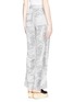 Back View - Click To Enlarge - WHISTLES - Bamboo print linen blend pants