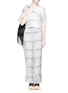 Figure View - Click To Enlarge - WHISTLES - Bamboo print linen blend pants