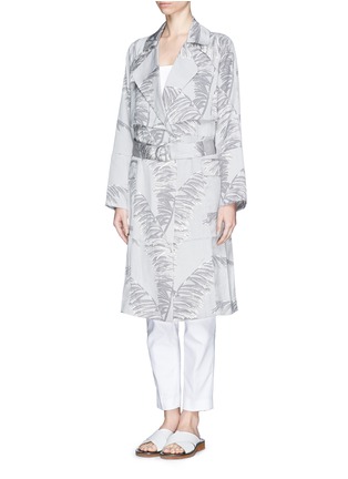 Front View - Click To Enlarge - WHISTLES - 'Valparaiso' bamboo print duster coat