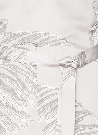 Detail View - Click To Enlarge - WHISTLES - 'Honu Demi' palm tree print drape jumpsuit