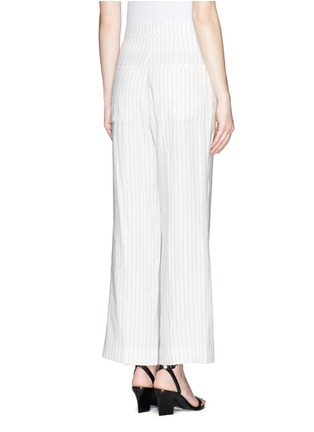 Back View - Click To Enlarge - WHISTLES - Pinstripe wide leg pants