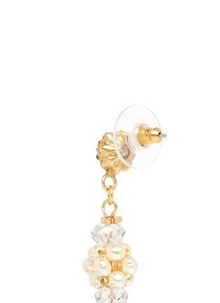 Detail View - Click To Enlarge - MIRIAM HASKELL - Baroque pearl crystal long drop earrings