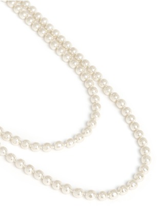 Detail View - Click To Enlarge - MIRIAM HASKELL - Caged filigree Baroque pearl long necklace